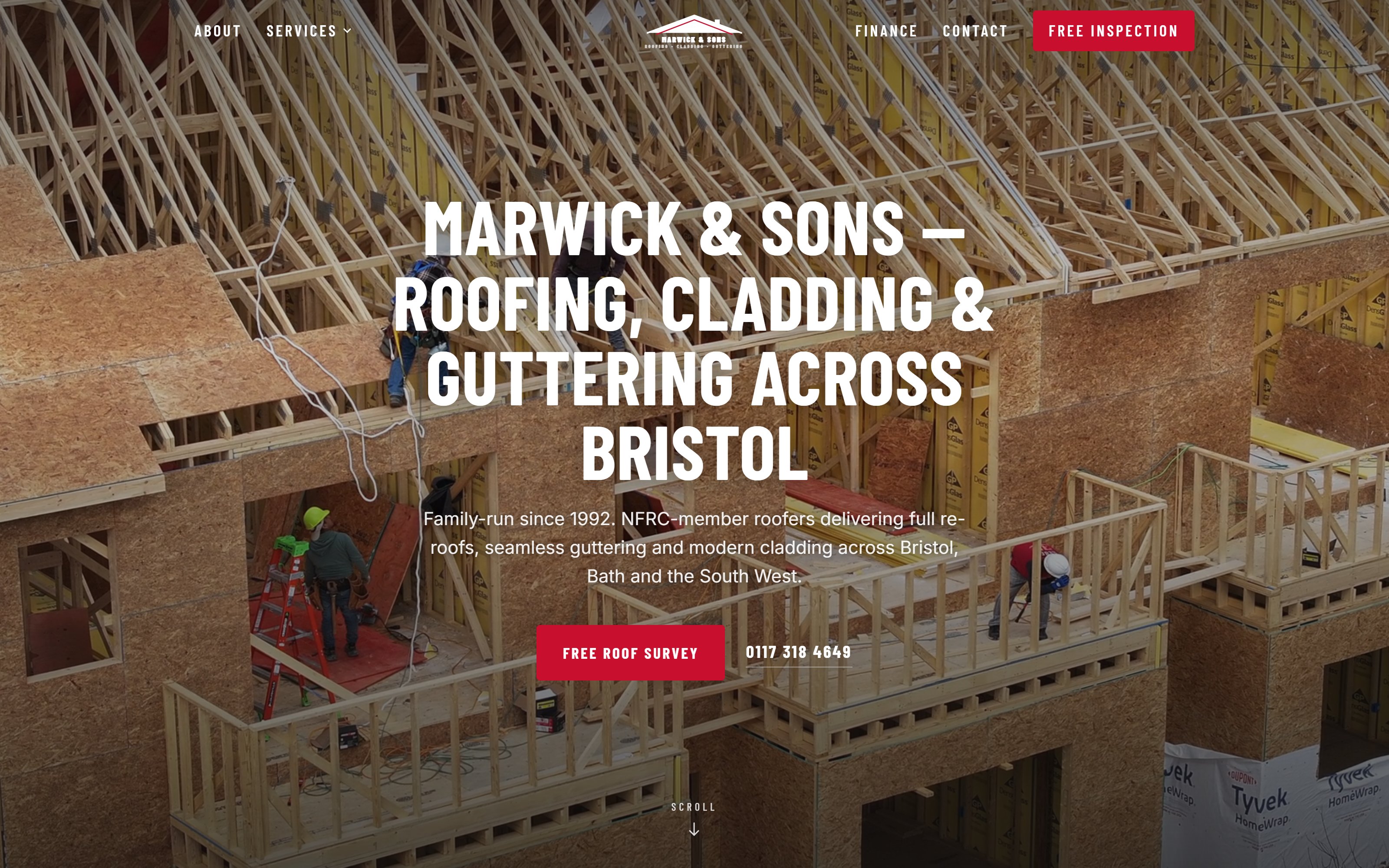 Marwick & Sons Roofing & Cladding — the website WaveSignal built